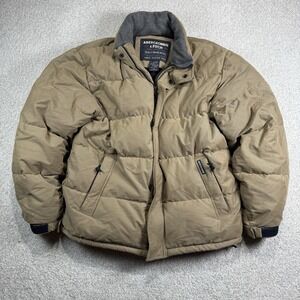 Vintage Abercrombie & Fitch Jacket Coat New York Mens Brown Down Medium Gorpcore